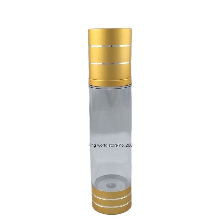 100ML matt gold plastic airless  pump bottle for lotion/emulsion/serum/whitening liquid essence skin care cosmetic packing