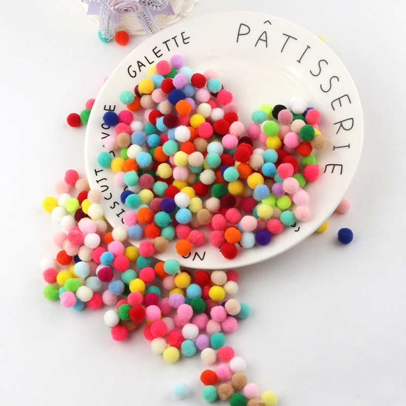 2000 шт. оптом 8 мм помпон мини пушистый мягкий мяч ручной работы детские игрушки