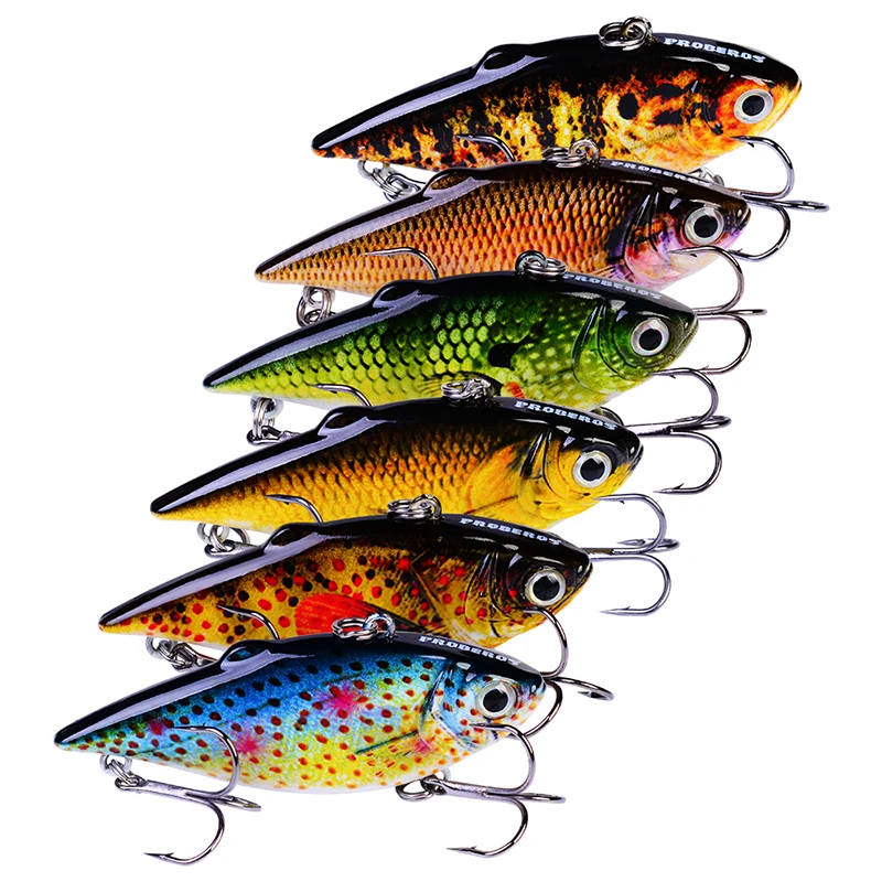 Sunlure 1 шт. VIB рыболовная приманка 6 5 см-9 г жесткая Приманка Crankbait искусственная 3D Eyes