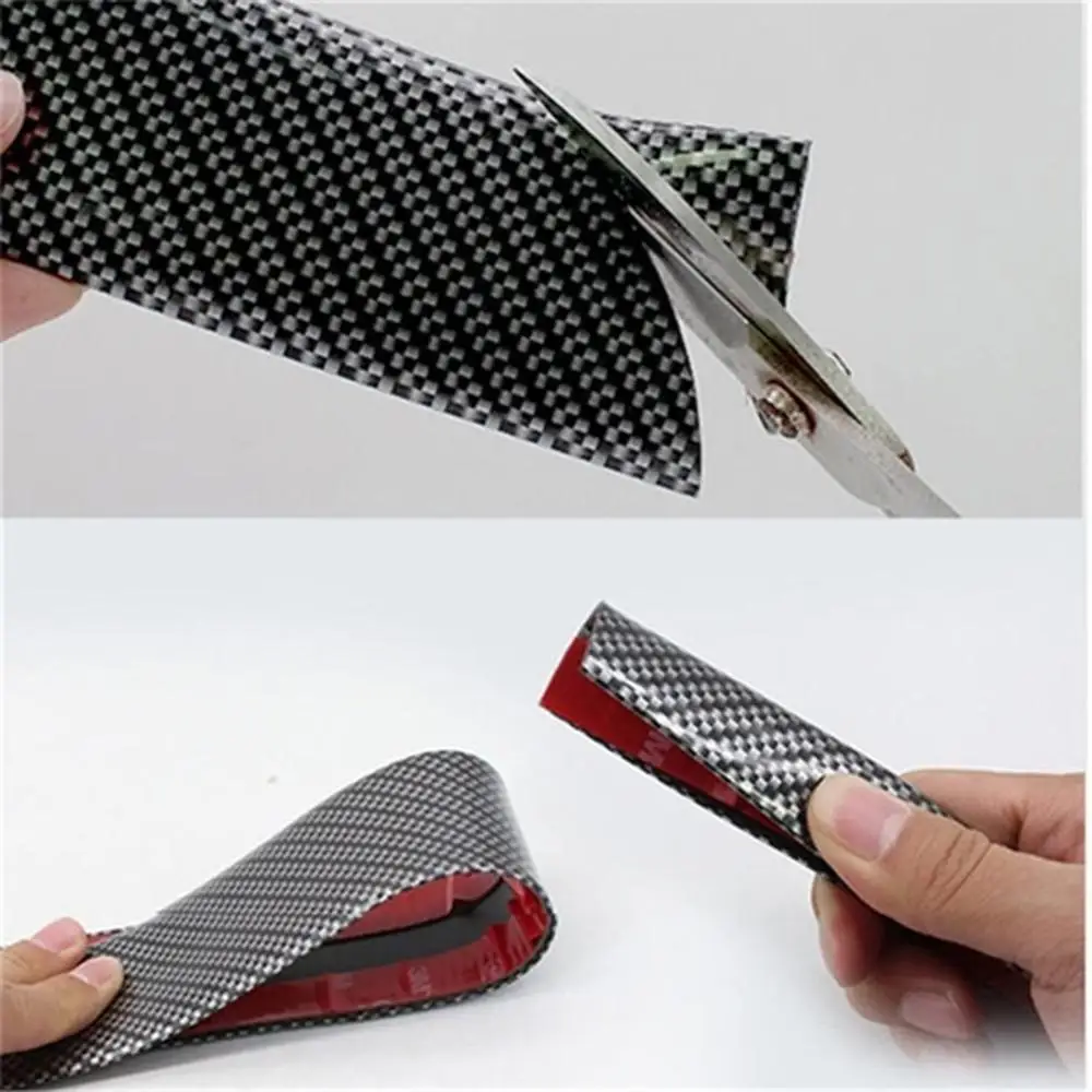 Защитная Накладка на порог автомобиля углеродное волокно защита Бампера