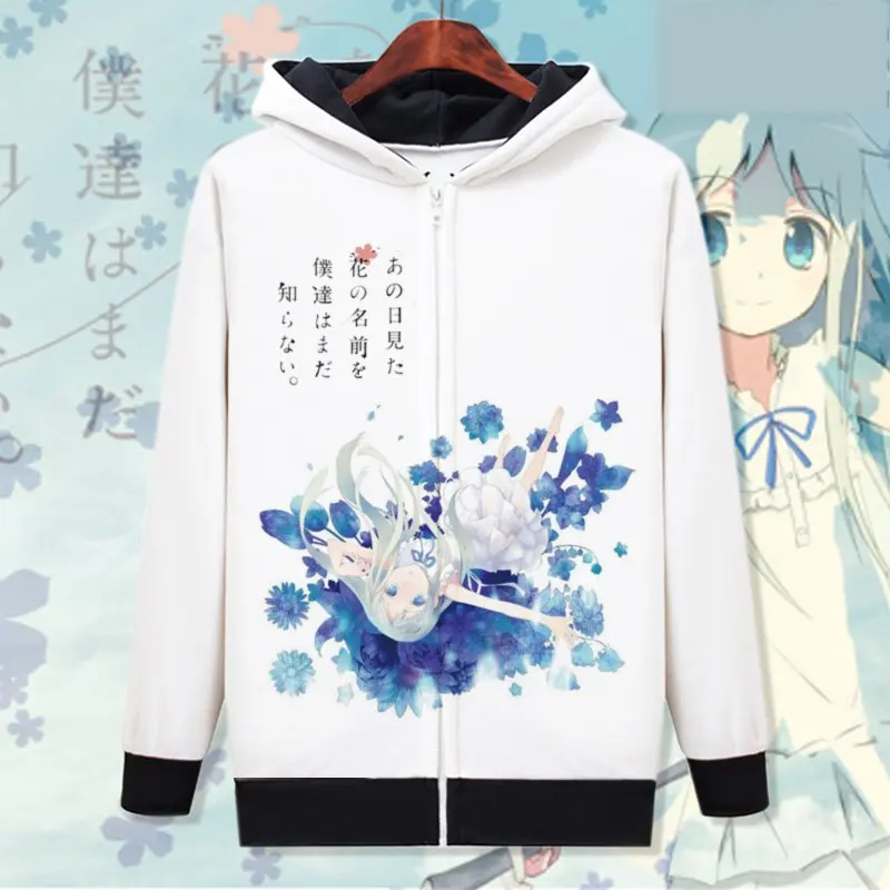 Флисовое пальто Anohana Honma Meiko Menma для косплея с принтом мужчин и женщин зимняя