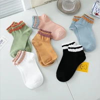 new summer thin boat socks female japanese ins street trend cute bubble mouth lolita girl short socks