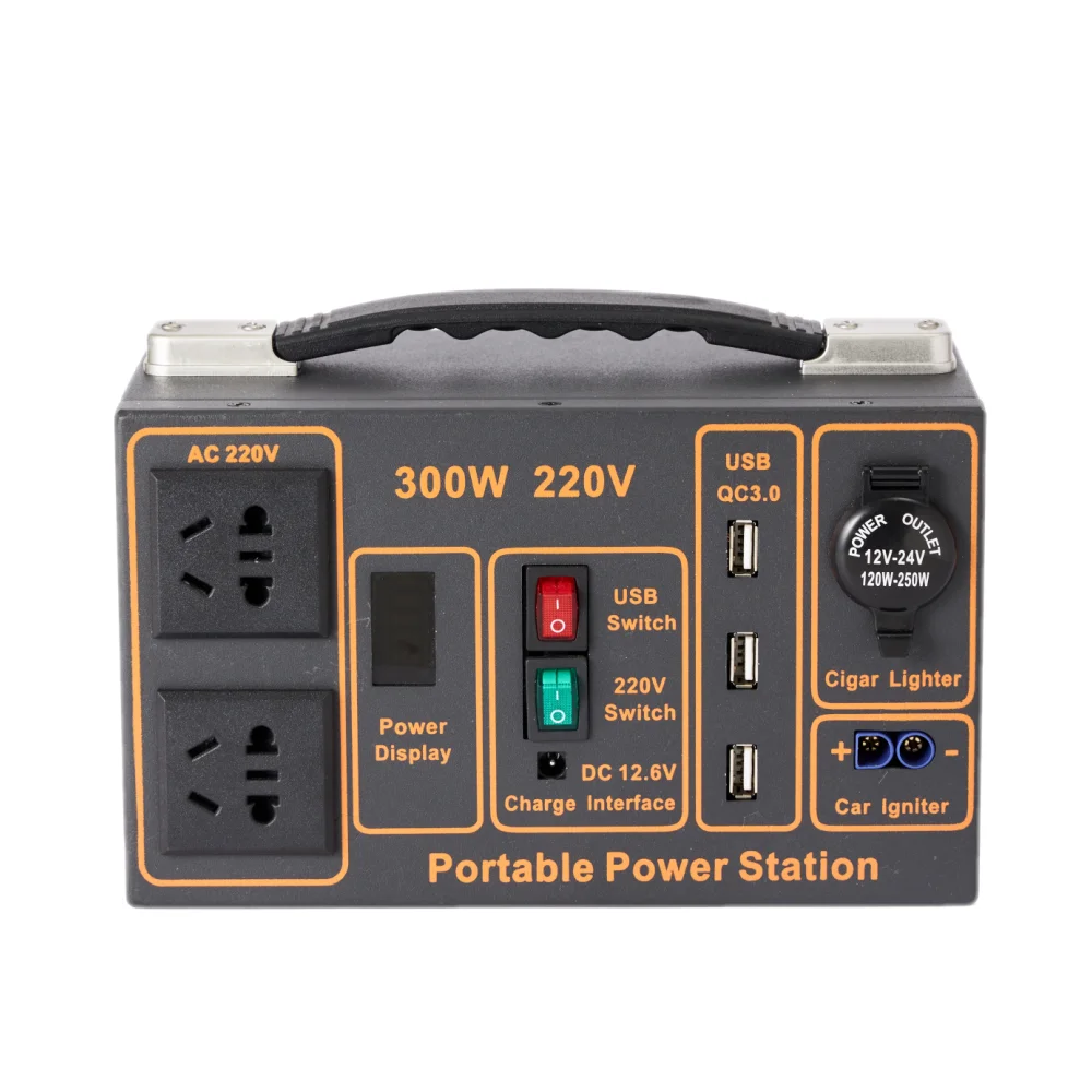 110V-220V 12V 40AH литиевая батарея Портативный солнечная электростанция 480WH инвертор