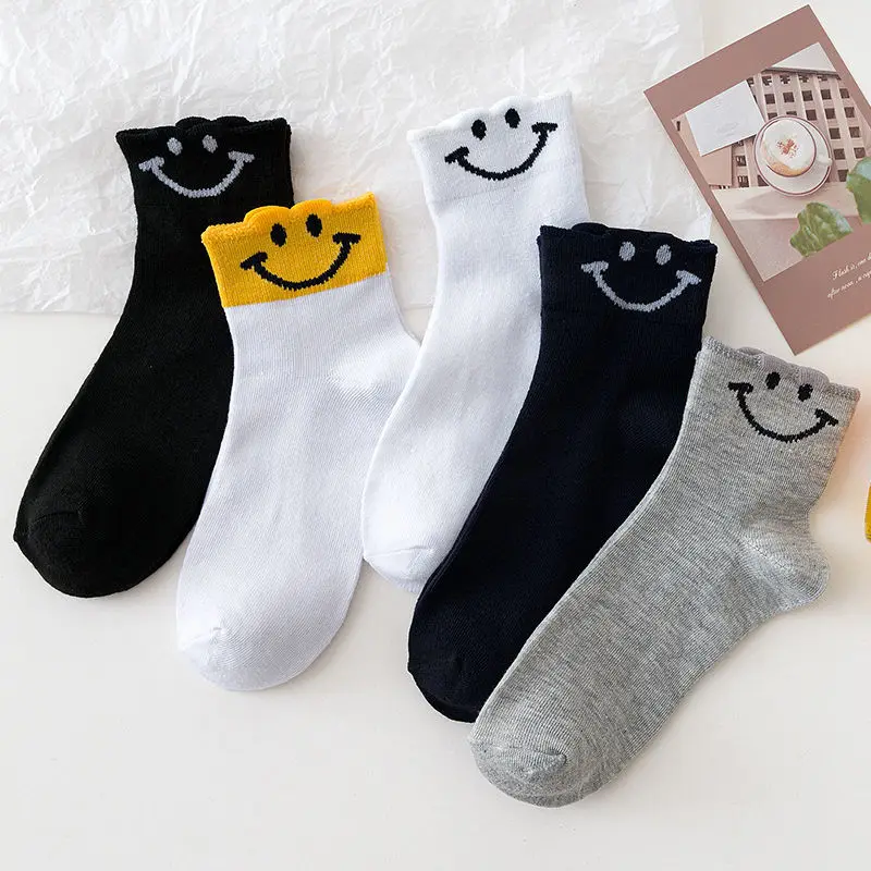 

5Pairs/set Women Socks COTTON fashion for summer/spring FPPJ Girls stockings lovely Middle Tube