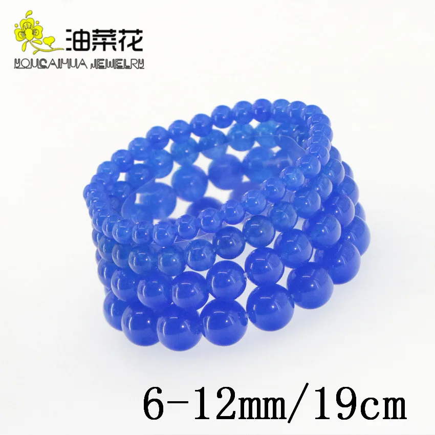 Браслет из круглых бусин 6-12 мм натурального нефрита | Украшения и аксессуары