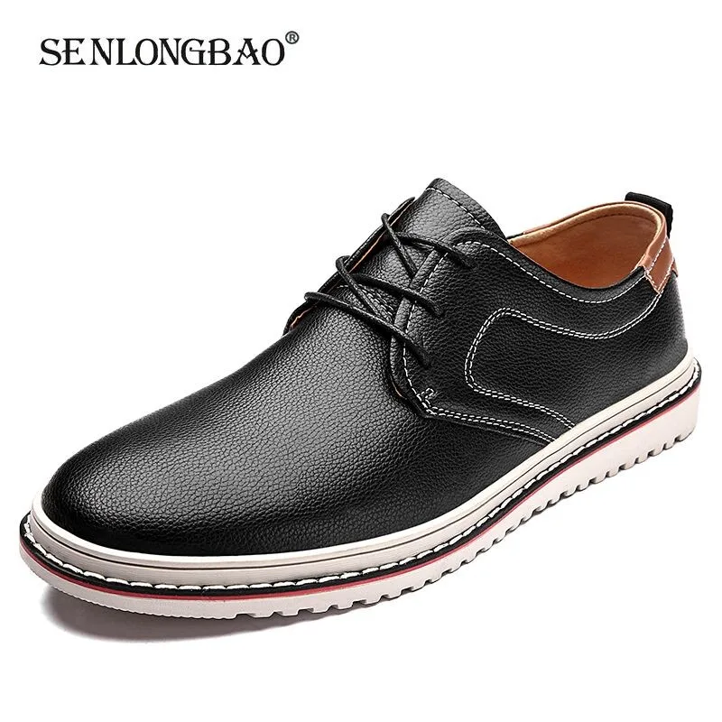 

Brand Men Casual Shoes Comfortable Leather Men Dress Shoes Waterproof Men Shoes Outdoor Non-slip Men Wedding Shoes Size 38-48