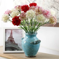 artificial carnation flowers 50cm single branch silk flower mothers day bouquet birthday decorative floral home office decor