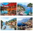 GATYZTORY краски по номерам для взрослых детей гавани пейзаж картина маслом Ручная роспись рисование на холсте домашний декор