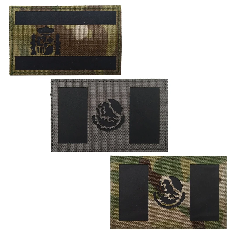Нашивка С 3d-вышивкой ИК-флаг Испании и Мексики камуфляжный значок Военная