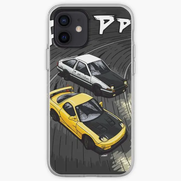 

Чехол для телефона Initial D style, ТПУ чехол для iPhone 5 5S SE X XS XR Max 11 12 13 Pro Max Mini 6 6S 7 8 Plus с собакой, модель RX7 vs AE86