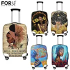 FORUDESIGNS туристический багажный Защитные Чехлы, Черная Королева, африканские девушки, Пыленепроницаемый Чехол для чемодана, Эластичные аксессуары для путешествий
