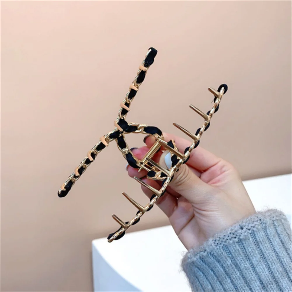 Модный металлический зажим в виде акулы женские заколки для волос ленточный