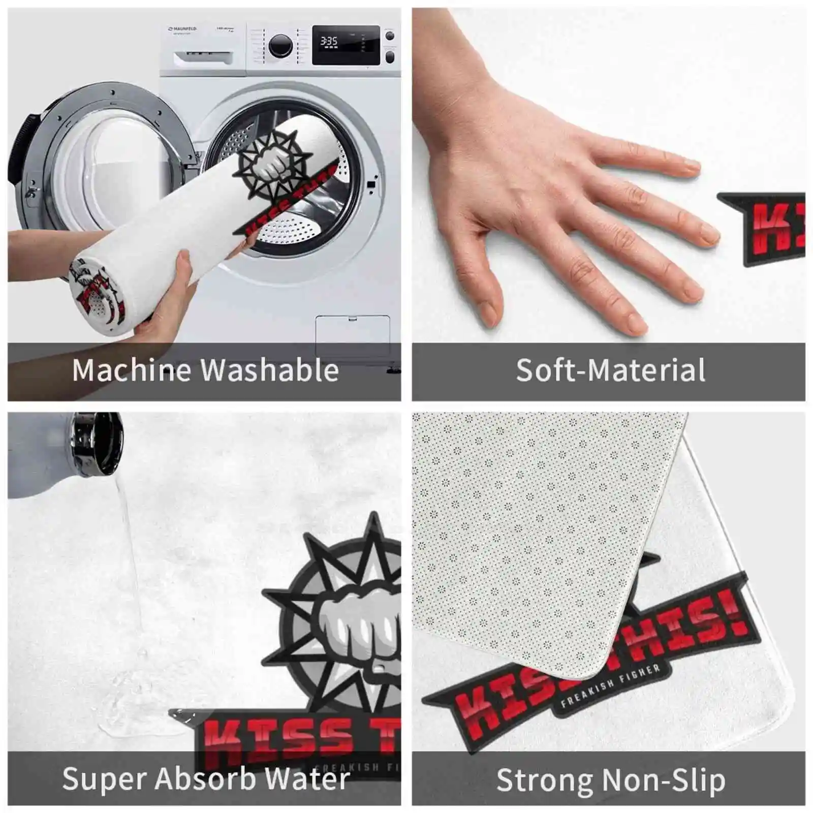 Поцелуй это! Дверной коврик для ног домашний бокса Clrdmoney Muay Thai кикбоксинг боевые