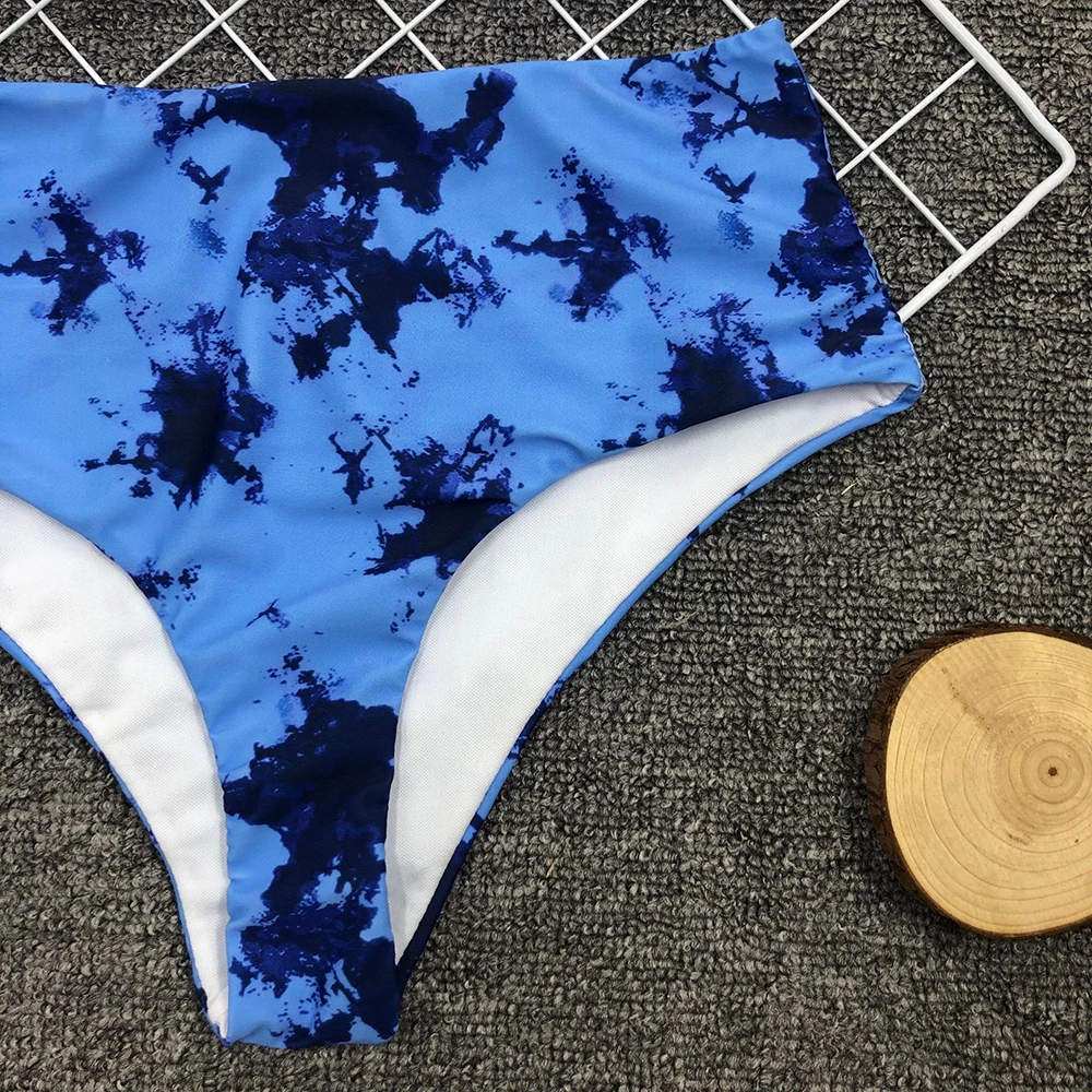 

ZTVitality Tie Dye Sexy Bikinis 2020 Hot Sale Padded Bra High Waist Swimsuit Female Swimwear Women Patchwork Brazilian Biquini