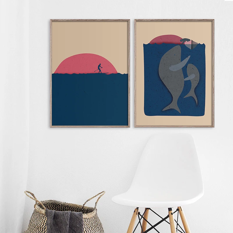 Абстрактная японская фотография стены Искусство на холсте картины для гостиной