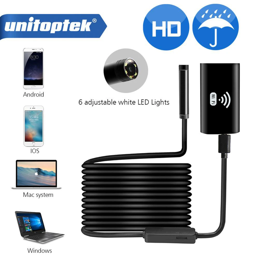 Wifi эндоскоп камера 720P Водонепроницаемая мини бороскоп полужесткая жесткая