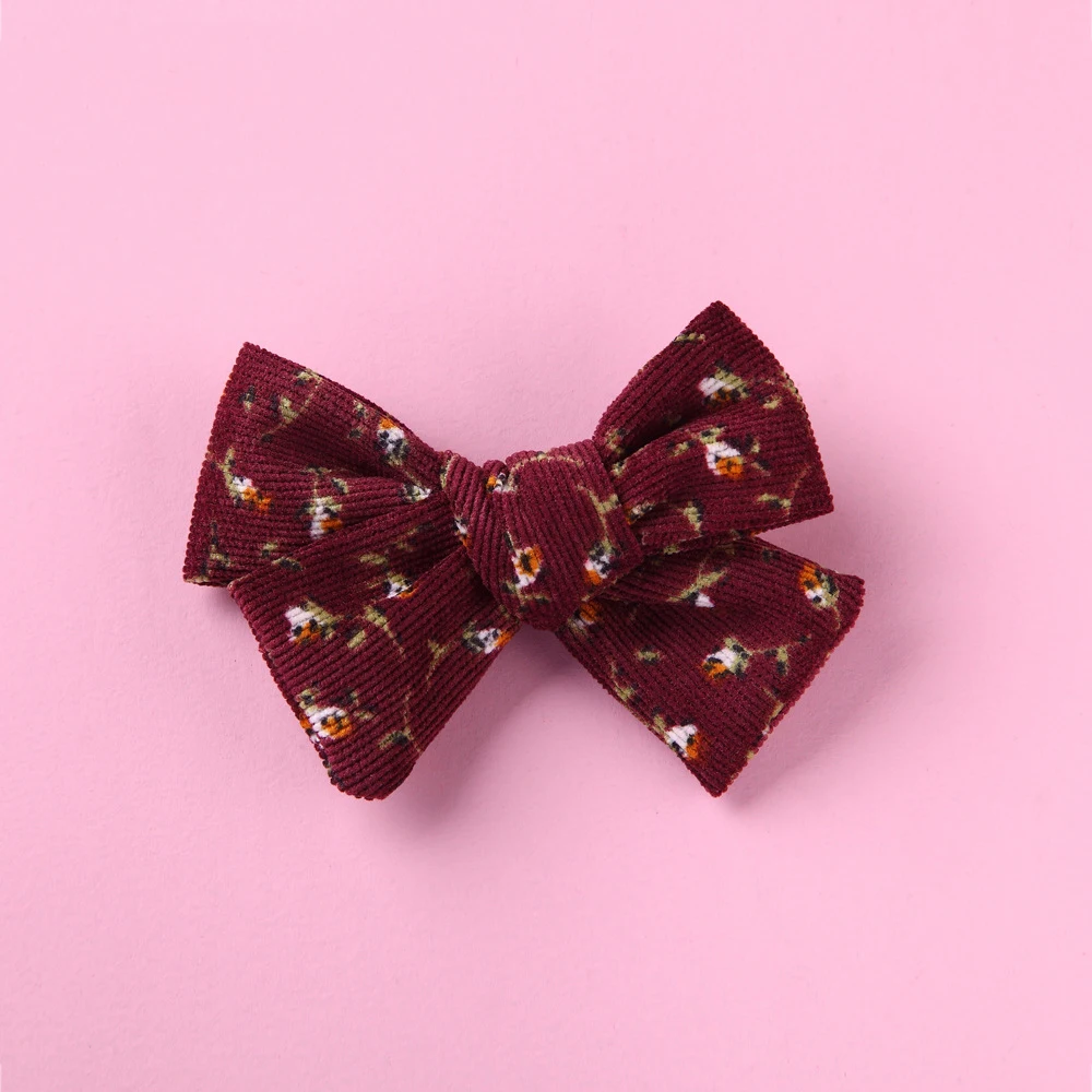 Cute bowknot hair clip Headwear Baby Printed Bow Kids Girls Hairpins Full Cover Clips baby accessories Gifts | Детская одежда и