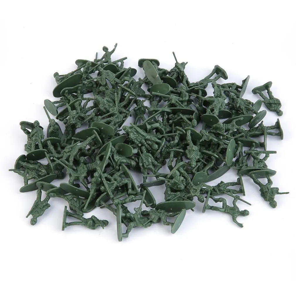 

100pcs/set Military Plastic Model Toy Soldier Army Men Figures & Accessories Playset Kit Decor Gift Model Toys For Children