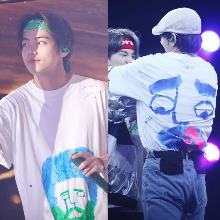 Kpop jin suga, летняя футболка, 5TH MUSTER Busan, Сеульский концертный граффити, одежда k-pop Bangtan, Футболка harajuku для мальчиков, k pop, футболка
