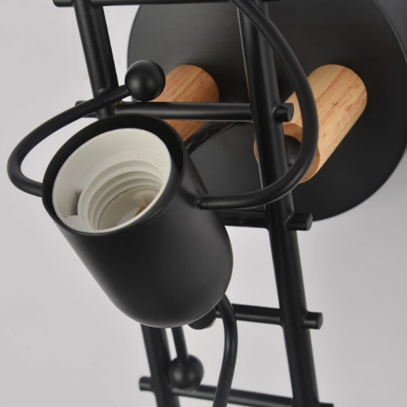 

Retro Creative Aisle Stairs Climbing Villain Wall Lamp Children's Room Lamp Hotel Room Indoor Bedside Lamp (No Bulb)