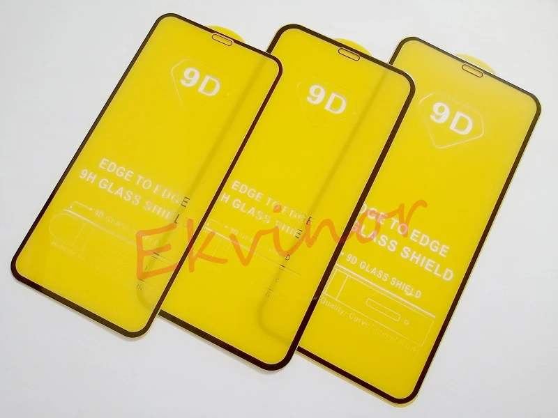 100 шт./лот 9D закаленное стекло для iPhone 11 Pro Max Xs Max Xr X iPhone 6 6s 7 8 plus защитная пленка на весь экран