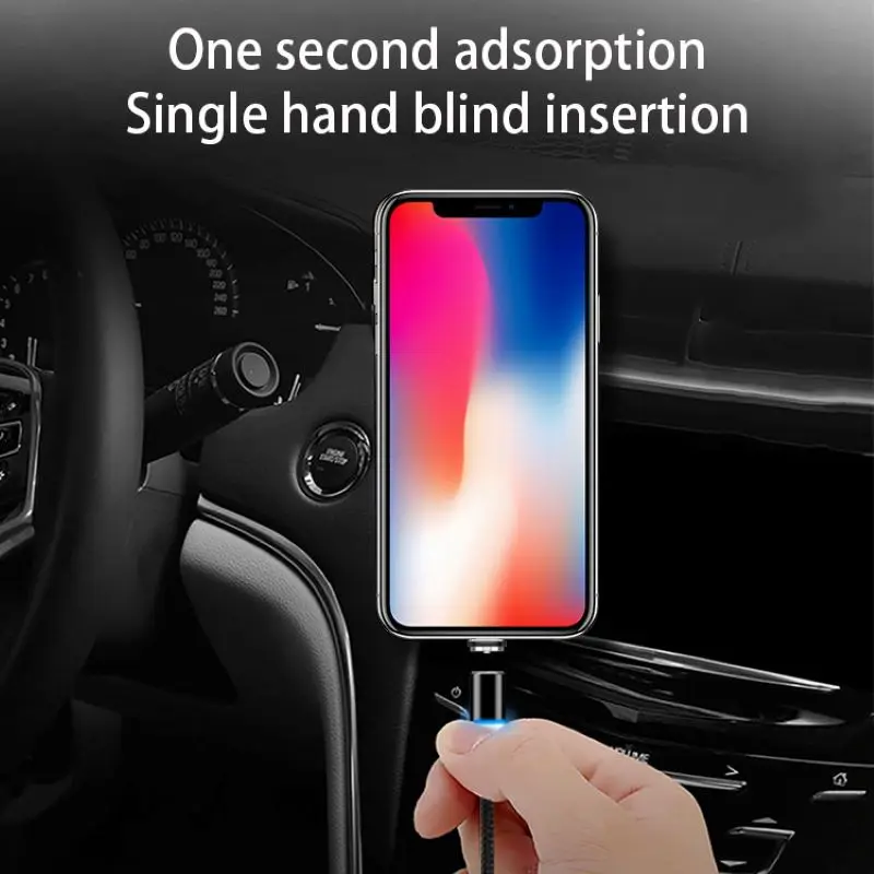 Магнитный кабель для быстрой зарядки Micro-USB Lightning Кабель магнит зарядное