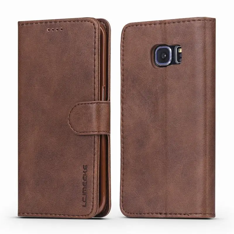 Чехол бумажник для Samsung S6 Edge откидной с отделением карт Galaxy чехол телефона S 6