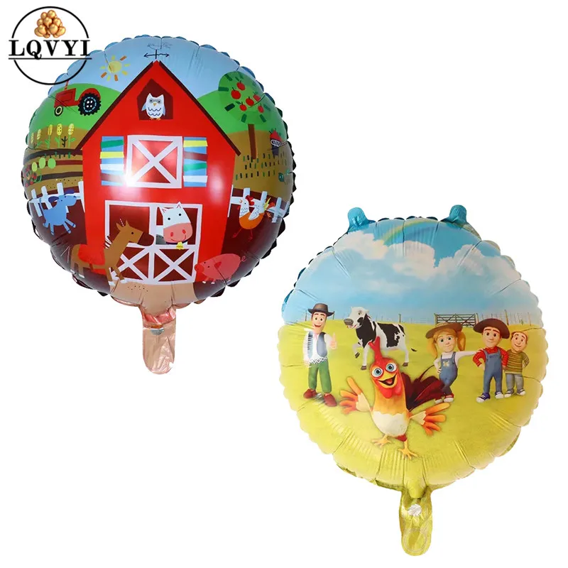 

10 шт 18 ''фермы мультфильм детские трусы с рисунком шариков, праздничное платье-пачка вечерние украшения Globos сельскохозяйственных животных г...