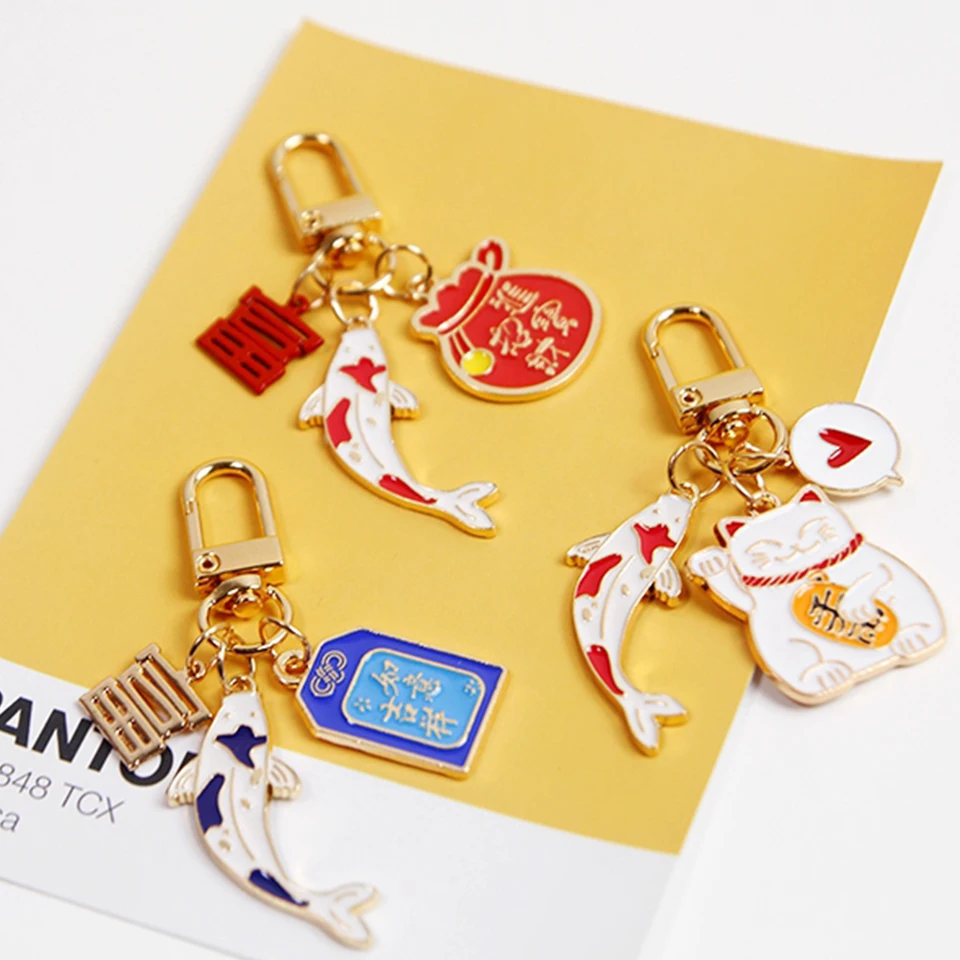 Милые брелоки для влюбленных автомобильные ключей украшение сумки японская