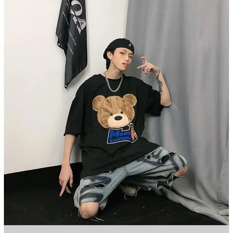 Мужская одежда японская футболка летняя модная с коротким рукавом мужские