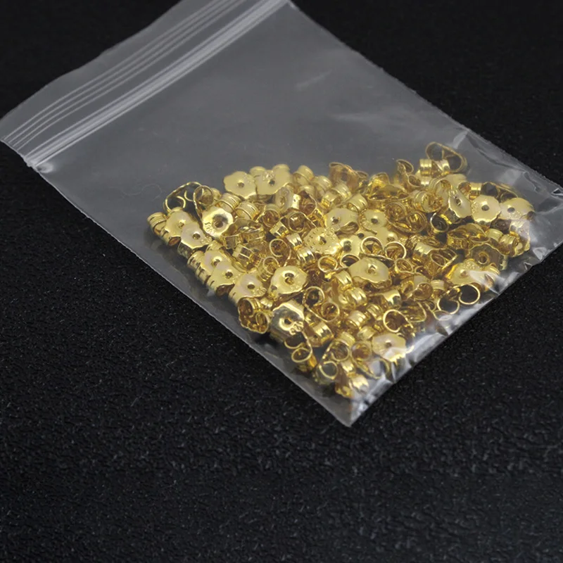 

50pcs/lot Carving 925 Sterling Silver Gold Earrings Back Butterfly Earring Stopper Findings Supplies for DIY Jewelry Accessories