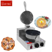 qianmai desktop electric stainless steel snack food pancake waffle mulffin baker
