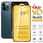 Закаленное стекло 9D для IPhone 13 Mini 12 Pro Max XS XR 7 8 6s Plus, Защитная пленка для экрана iPhone13 12 11, 1-2 шт.