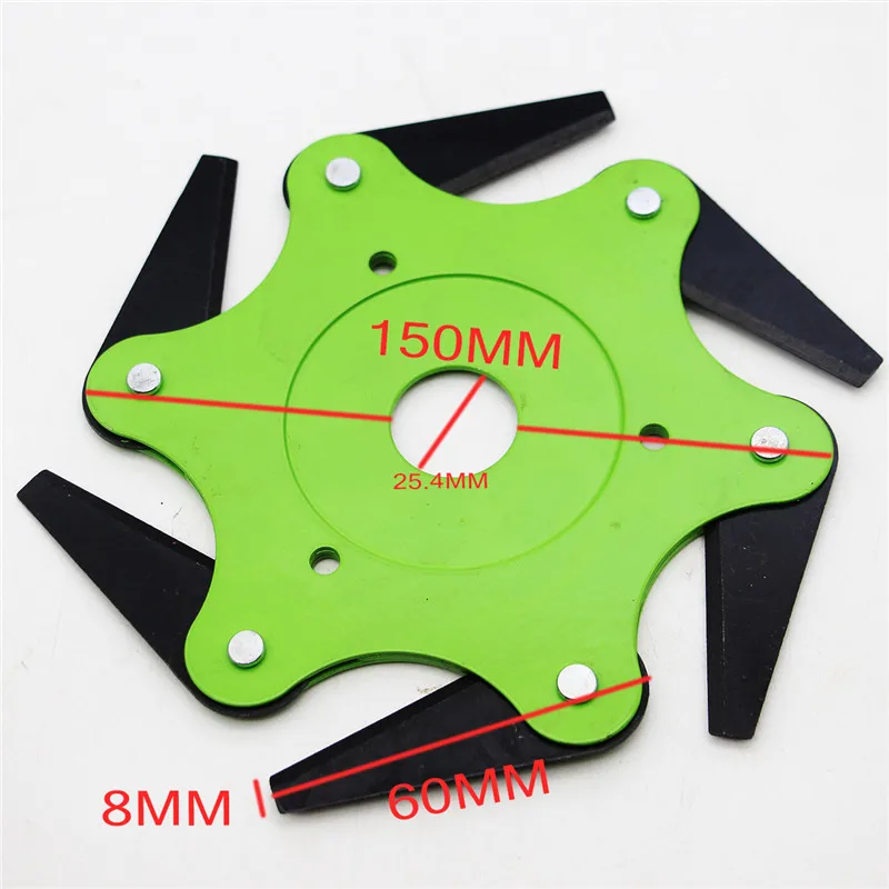 6 стальных лезвий головка для триммера травы щетка резки 65Mn садовый