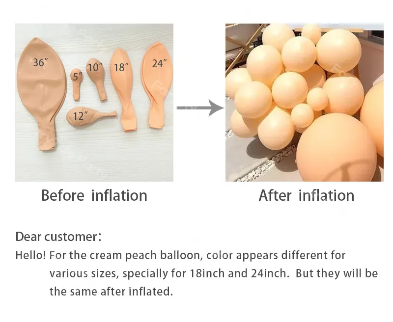 

DIY Cream Peach Balloon Garland Kit 5/10/12/18inch Balloons Arch Globos Baby Shower Birthday Party Decorations Weddling Supplies