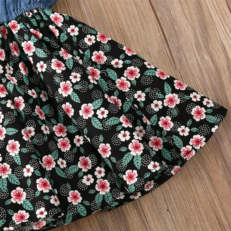 Imcute/Модная детская джинсовая рубашка для маленьких девочек Сезон весна осень