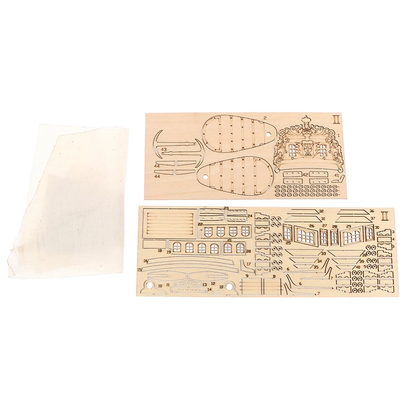 

1:80 Scale Sailboat Model 380x130x270mm DIY Ship Assembly Model Kits Classical Handmade Wooden Sailing Boats Children Toys Gift
