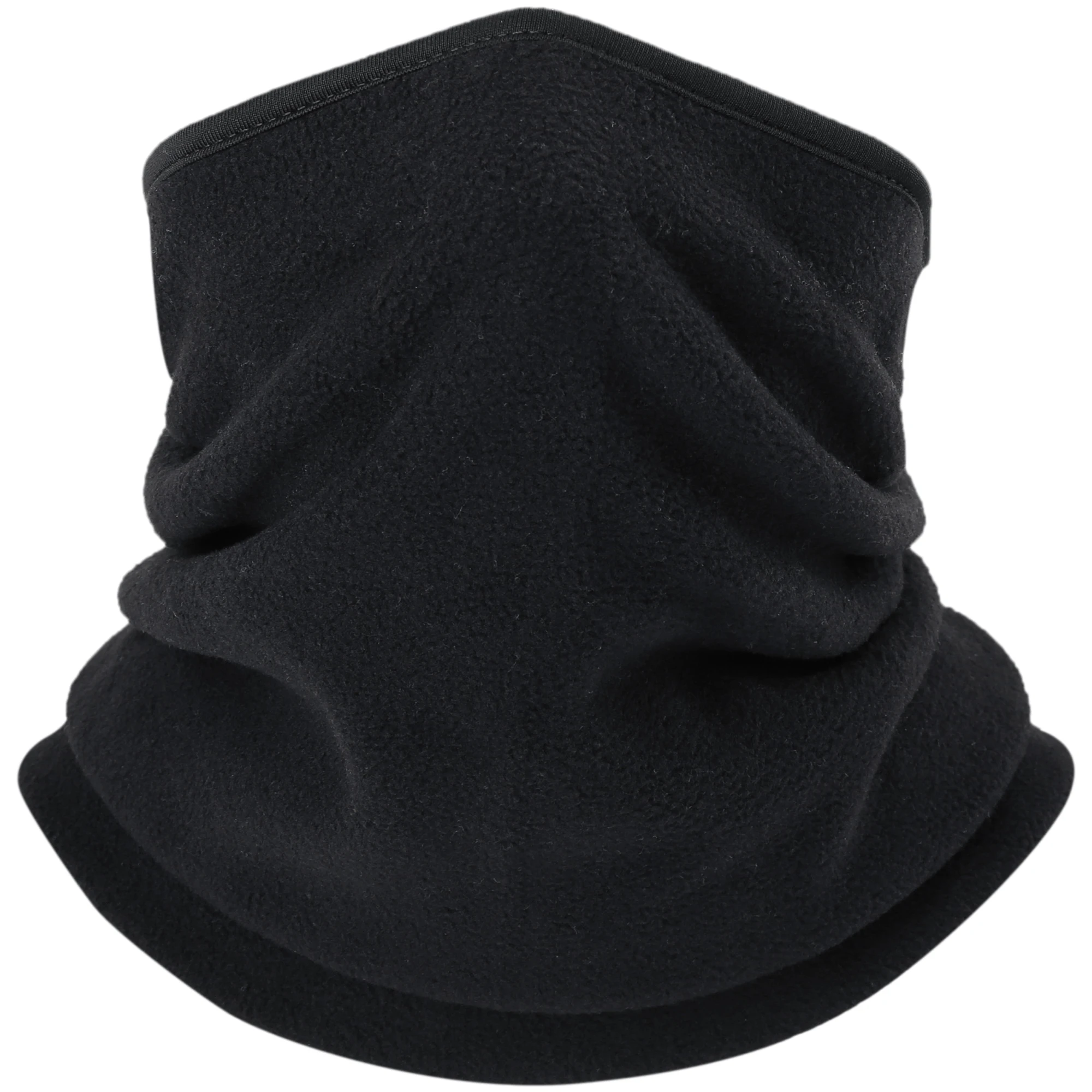 Black Зимние флисовые гетры для шеи, маска для лица, мотоциклетный мото кольцо, трубчатый шарф, снуд, защита на голову, шлем, подкладка, банданы для женщин и мужчин - Цвет: Black