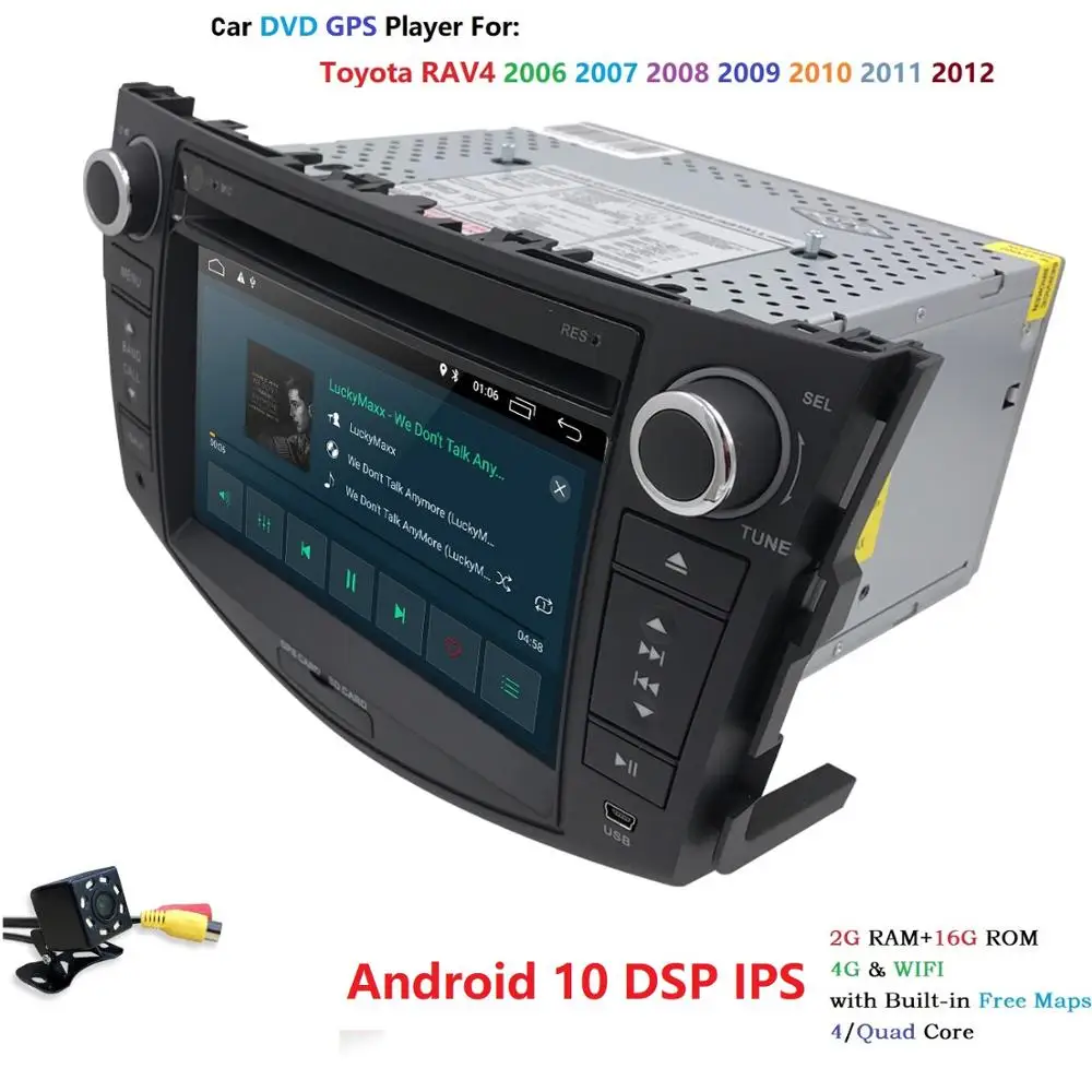 Автомагнитола 2DIN Android 10 мультимедийный плеер для TOYOTA RAV4 2006-2012 GPS-навигация Wi-Fi