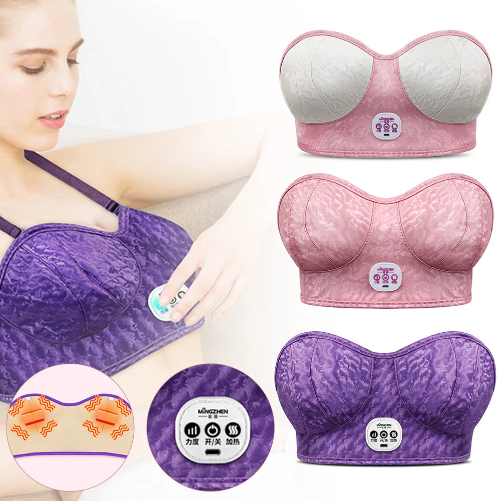 

Electric Chest Massager Bra Wire-Free Rechargeable Breast Enhancer Bra Imitation hand massage Three-speed adjustment New Upgrade