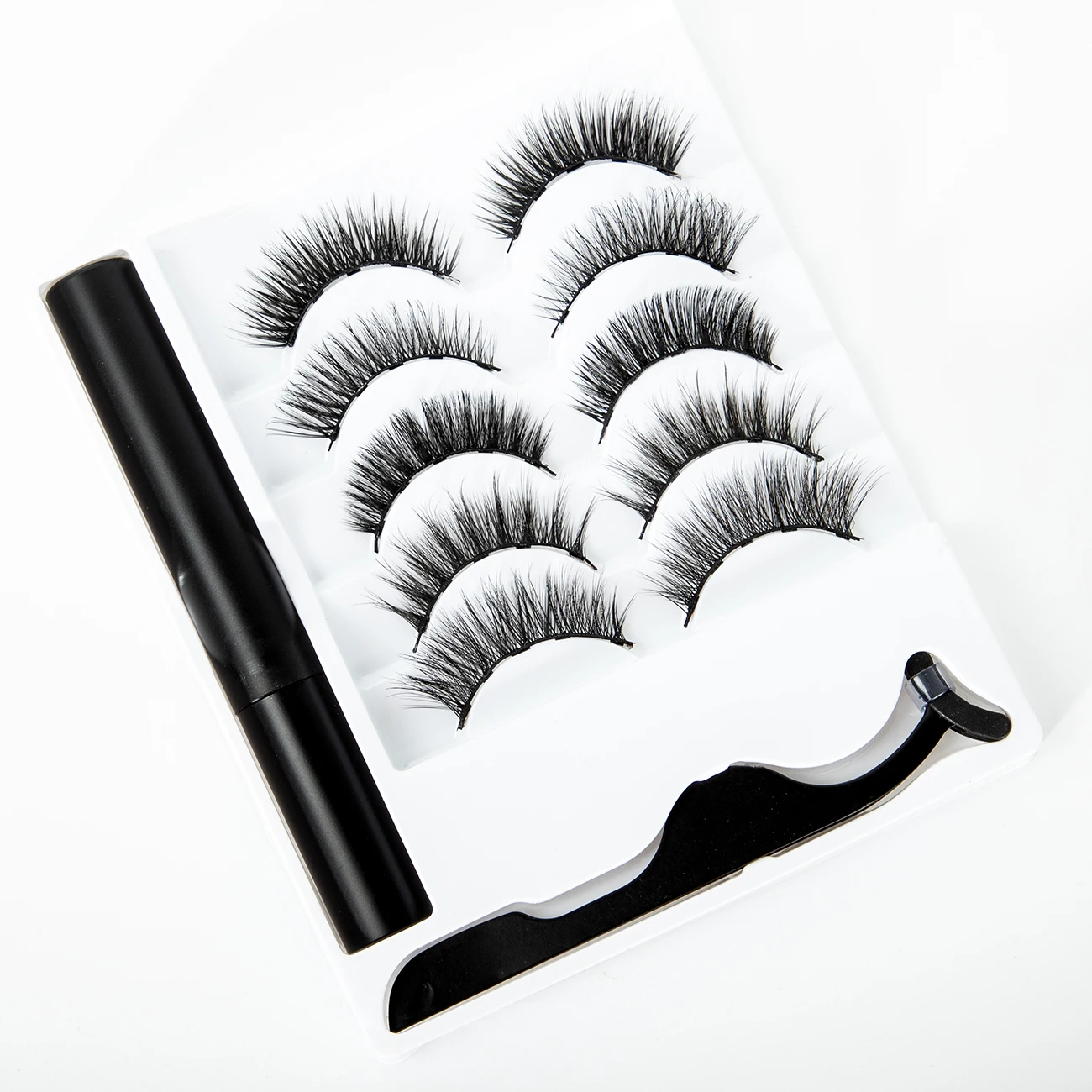 5 пар магнитный Набор накладных ресниц полная полоса 3D Магнитные ресницы из