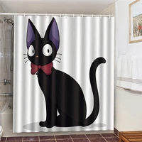 3d cartoon cat animal shower curtain alpaca waterproof showering bath decor curtains for bathroom dropshipping custom curtains
