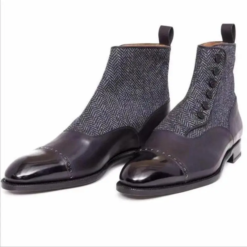 Мужские ботинки без шнуровки мужская обувь теплая мужские зимние осенние