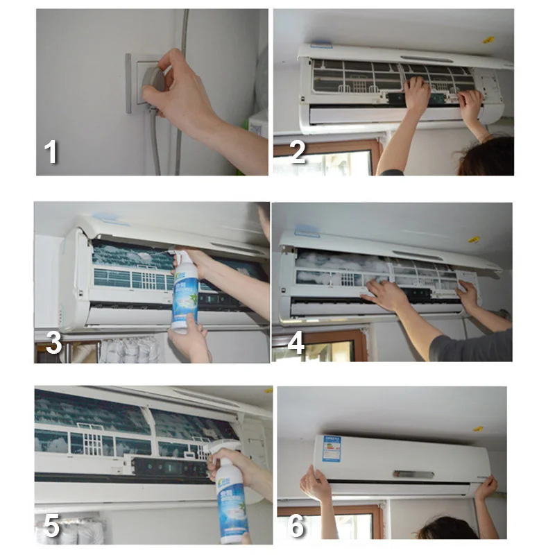 

500g Air Conditioner Cleaner Foam Cleaner All-Purpose Cleaning Spray Air Conditioner Freshener Bacteria Household Cleaner