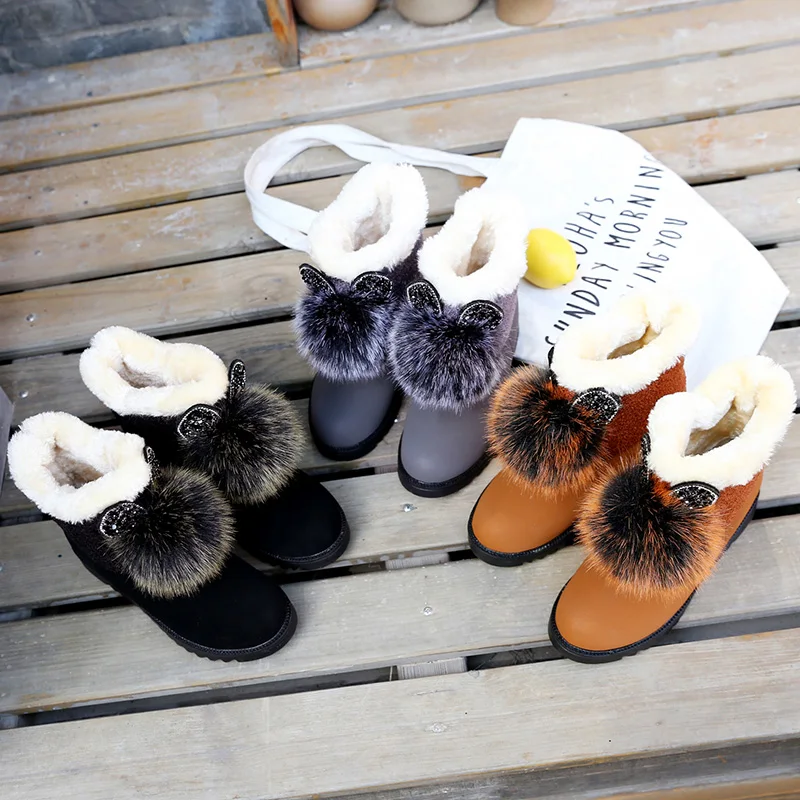 

Waterproof leather boots female joker han edition 2020 winter new web celebrity short tube female boots with velvet maomao shoes