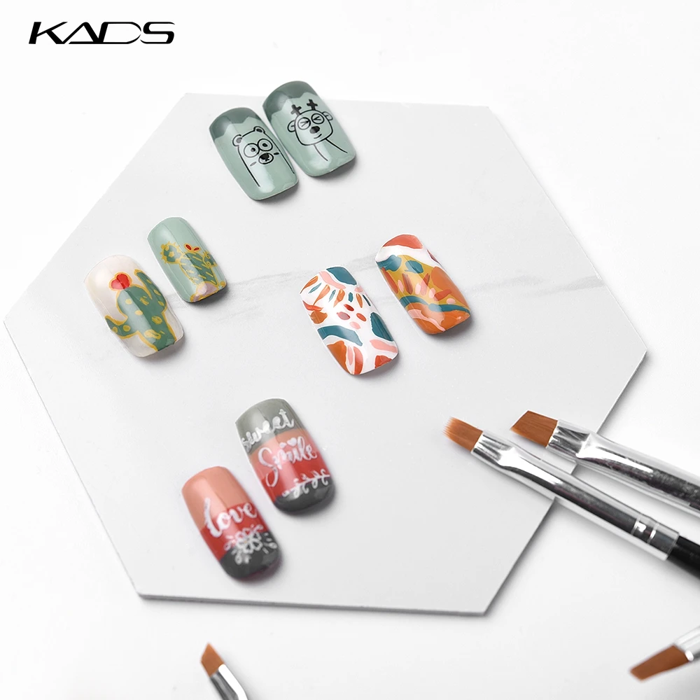 Kads 10 шт./компл. Décoration d'ongles Дизайн Cepillos спираль гелевая ручка подсказки для