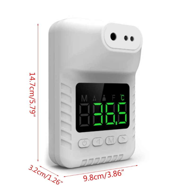 

Wall-Mounted Upgraded Contactless Infrared Thermometer Non-Contact LED Digital Temperature Measurement Tool for Office Factory