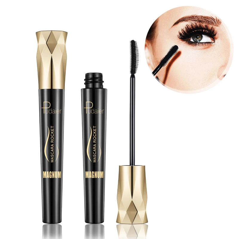 Pudaier 4D Silk Fiber Thick Lengthening Lash Extension Eyelash Mascara Waterproof Curling Eyelashes Maquiagem |