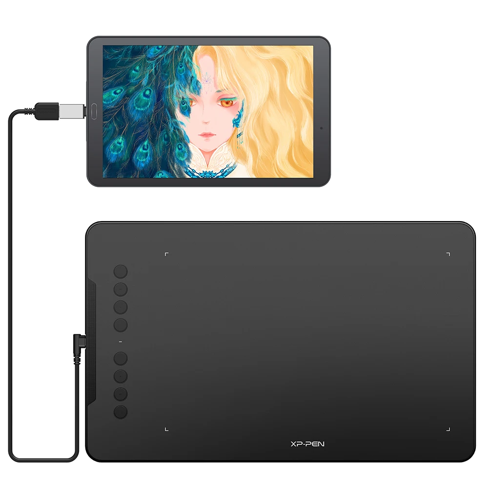 

XP-Pen Deco 01 V2 10 inch Drawing Tablet Graphics Digital Tablet Tilt Android Windows MAC 8 Shortcut Keys (8192 Levels Pressure)