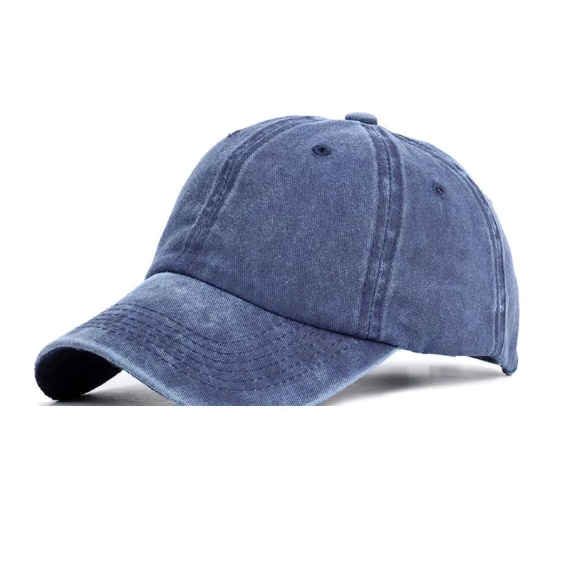 Модная бейсбольная Кепка из потертого денима регулируемая хлопковая кепка